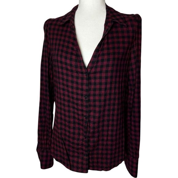 PAIGE plaid button up blouse - Picture 1 of 4